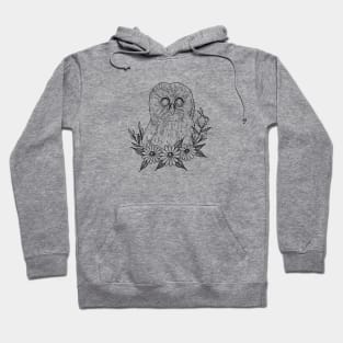 Owl with flowers Hoodie